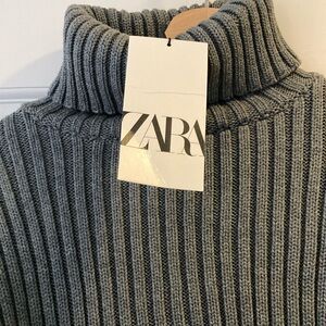 Zara cropped turtleneck sweater nwt